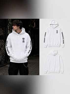 Unus Annus The End Heavyweight White Memento Mori Hoodie 2XL